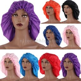 Extra Large Sleep Cap Women Elastic Hair Care Bonnet Night Hat Chemo Caps Head Cover Cap Protect Hair Treatment Hats Headwear