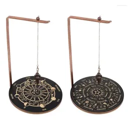 Decorative Plates Pendulum Display Stand Crystal Holder Incense Rack Shelf With Tray Witch Ornament Wooden Divination Reiki Pendant