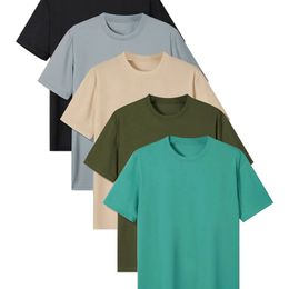 Printed breathable top clothings vintage tshirt Casual plain blank 1pcs sets custom colors short sleeves for men 240223