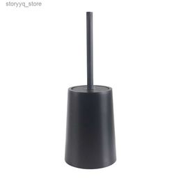 Cleaning Brushes Toilet Brush With Base Modern Design Black Lid Set Supplies Bathroom AccessoriesL240307