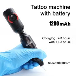Kits Wireless Tattoo Kit Rocket Rotary Tattoo Machine Pen Set with Portable Battery Tattoo Power Supply Permanent Makeup for Body Art