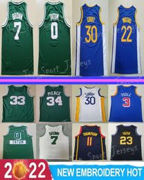 Jayson Tatum jersey 0 Larry 33 Jaylen Brown 7 Stephen Curry 30 Klay Thompson 11 Green 23 Poole 3 Andrew Wiggins 22 All Stitched 753458086