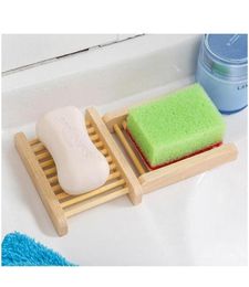 Natural Wooden Soap Dish Wooden Soap Tray Holder Creative Storage Soap Rack Plate Box Container For Bath Shower Bathr4257663