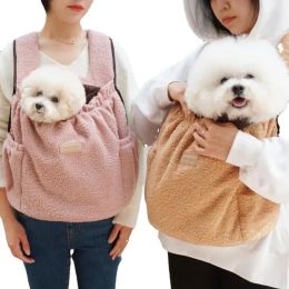 Carriers Pet Chest Bag Shoulder Travel Portable Pet Bag Cat Dog Bag Autumn and Winter Warm Large Capacity Bag