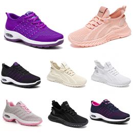 2024 New men women shoes Hiking Running flat Shoes soft sole fashion purple white black comfortable sports Colour blocking Q84-1 GAI