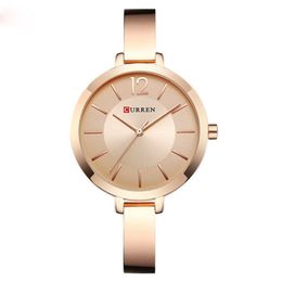 Luxury Fashion Dress Ladies Bracelet Watches Womens Quartz Stainless Steel Band Rose Gold Wristwatch lady Watch Reloj Mujer274i