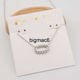 Anhänger Halsketten 2024 Designer Kendras Scotts Neclace Jewelry K Jewelry Einfache und exquisite Elisa -Rahmen Ovaler Zirkonia Kurzes Halskettenhals Kettenketten Kettenkette Kette