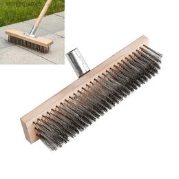 Cleaning Brushes 1PCS 20/30/45CM Floor Wire Brush Household Indoor Outdoor Garden Moss Cleaner Scrubber Cleaning Broom Cleaning AccessoriesL240304
