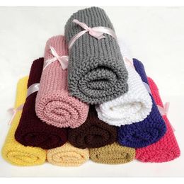 Blankets Crochet Baby Blanket Born Pography Props Chunky Knitted Basket Filler Background Po Accessories 50 CM