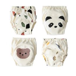 4pcs Fashion Reusable Baby Kids Cloth Diaper Panties Washable Potty Training Pants Learning Panties Brief for Children 240229