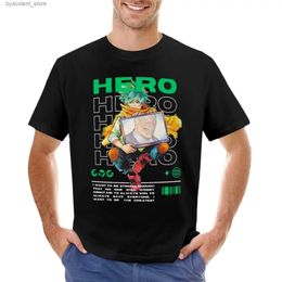 Men's T-Shirts Hero Deku T-shirt anime vintage clothes quick-drying for a boy plain t shirts men L240304