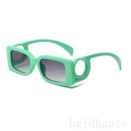 Women sunglasses fashion luxury sunglasses outdoor driving eye protect trendy lentes de sol polarized uv protection mens glasses hollow out letter PJ092 G4
