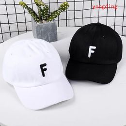 Letter F Baseball Cap High Quality Black White Adjustable Hat Hip Hop for Men And Women Fashion Casual Hat 240223