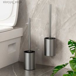 Cleaning Brushes Luxury Toilet Brush Space Aluminum Wall-Mounted Toilet Brush No Dead Angle Home Cleaning Utensils Bathroom AccessoriesL240304