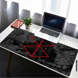 Pads Wireless Gamer Keyboard Berserk Mouse Ped Anime Gaming Pad Rubber Mousepad Desk Mause Accessories Girl Cabinet Large Xxl Mat Pc