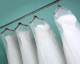 Long Transparent Soft Tulle Dust Cover for Home Clothes Wedding Dress Garment Bridal Gown Protector Mesh Yarn6436216