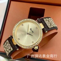 32% OFF watch Watch New release of Koujia fashionable small gold classic vintage two needle diamond ring exquisite quartz womens