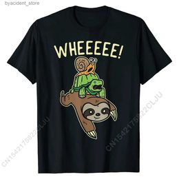 Men's T-Shirts Funny Runnin Shirt Marathon Runners Gift Sloth Turtle Snail T-Shirt New Coming Custom T Shirts Cotton Tees For Men 3D Printed L240304