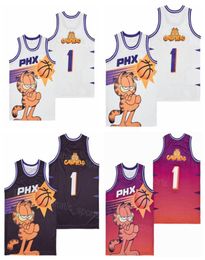 Men The 2004 FADE 1 Garfield PHX Movie Basketball Jerseys Uniform Breathable Team Color Black White Orange All Stitched For Sport 2161153