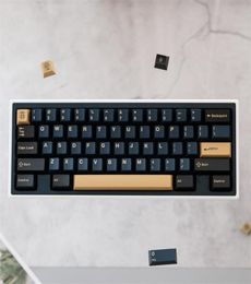 GMKY 173 Blue Samurai Keycaps Cherry Profile DOUBLE S ABS FONT PBT Font for MX Switch Mechanical Keyboard 2204257042361