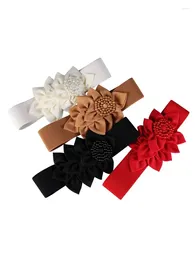 Belts 6CM Wide Waistband Large Size Girl Flower Decorative Coat Versatile Long Women Red Black Elastic Belt Dress Waist Cover