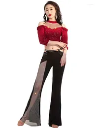 Stage Wear 2024 Original Belly Dance Practise Clothes Shiny Pants Oriental Performance Costume 112/038