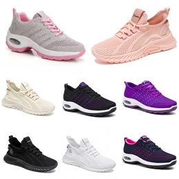 New Men Women Hiking Running Flat Shoes Soft Sole Fashion Purple White Black Comfortable Sports Colour Blocking Q54-1 GAI sport