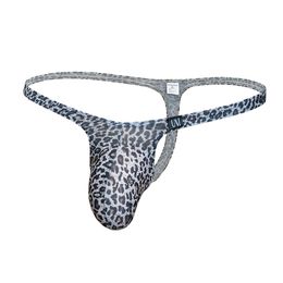 Leopard Print Ice Silk T-Shirts Sexy Underwear Men's Thong 0015 137973