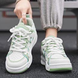 Running Shoes Men Comfort Flat Breathable White Black Green Shoes Mens Trainers Sports Sneakers Size 38-44 GAI Color47