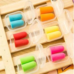 Factory Price New Sale Foam Sponge Earplugs Great For Travelling Sleeping Reduce Noise Ear Plug Randomly Colour Earplug Tapones Para Los Oidos