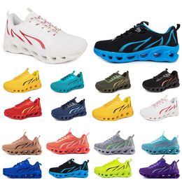 spring men women shoes Running Shoes fashion sports suitable sneakers Leisure lace-up Colour black white blocking antiskid big size GAI 373