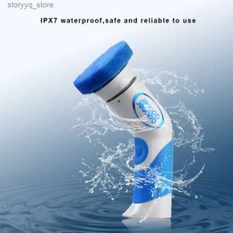 Cleaning Brushes Household electric cleaning brush hand-held rotary scrubber multi-function kitchen dishwashing hand basin ceramic tile cleaningL240304