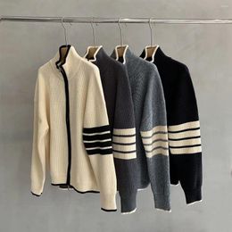 Men's Sweaters Autumn Winter Turtleneck Cardigan Fashion Causal Loose High Street Knitted Sweater Men Tops Male Clothes