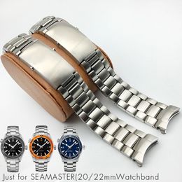 Watchband Solid Stainless Steel Watchband 20mm 22mm Fold Buckle Watch Bracelet for OMG Watch Ocean 300 600 Man 007 AT150 Watchband219R