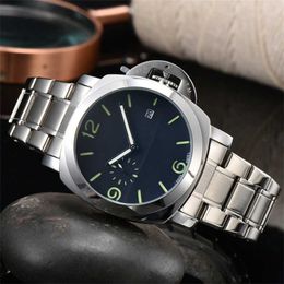 56% OFF watch Watch New Mens Three Stitches Small needle walk seconds Quartz Top Luxury Clock Steel Belt Men Fashion Paner