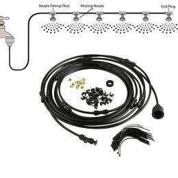 Knives 3/6/9/12/15/18m Outdoor Cooling Patio Misting System Fan Cooler Water Mist Garden Atomizer Sprayer Cooling Fog Misting System