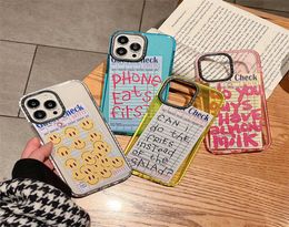 Cell Phone Cases Cute Fluorescent Phone Case For iphone 14 Pro 13 12 11 Pro Max 7 8 plus X XR XS Max Soft Cover Art Letters Illust2867001