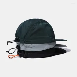 Ball Caps Pure Color Fast Dry Baseball Cap Women Outdoor Hats For Men Drawstring Snapback Bones De Marca Masculinos