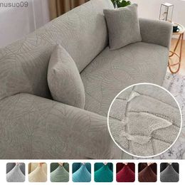 Chair Covers Waterproof Jacquard Sofa Covers 1/2/3/4 Seats Solid Couch Cover L Shaped Sofa Cover Protector Bench CoversL2403
