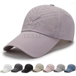 Ball Caps Men's Summer Cap Quick Dry Breathable Hold Simple Solid Colour Snapback Hat Outside Sport Cooling Unisex Baseball