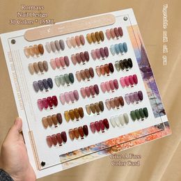 Rormays new gel polishing 30 color suit ice transparent nude translucent varnish gel jelly color UV LED immersion nail art base paint finish nail factory wholesale