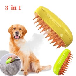 Grooming Pet Dog Comb Electric Spray Cat Hair Brush 3 In1 For Massage Pet Grooming Removing Tangled And Loose Hair