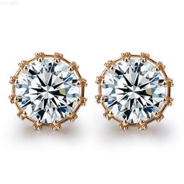 Starsgem Custom Luxury Mens Womens Stud Earrings Fashion Real 1ct Diamond Gold Earring