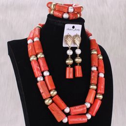 Dudo Bridal Jewelry Sets Nigerian Wedding African Genuine Coral beads jewelry set For Women wedding accessories party