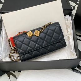 10A TOP quality Flip Bag designer bag 17.2cm WOC lady purse genuine leather chain bag shoulder bags.C86