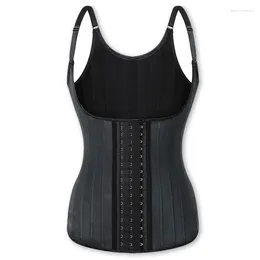 Women's Shapers Smooth Latex Body Slimming Shapewear Vest Waist Trainer Sweat Sport Belly Sheath Modeling Straps Steel Boned Posture Shaper