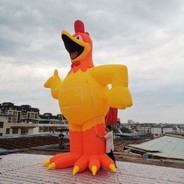 wholesale 8mH (26ft) with blower Factory Directly Giant Inflatable Animal Outdoor Park Lawn Decoration Exhibition Air Blown Chicken Cartoon