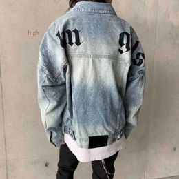 2024New Mens Denim Jacket Loose Casual Cardigan Coat Designer Jackets Men Women Letter Denims Clothing Couple Overalls High Street Long-sleeved high