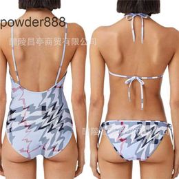 Designer Sexy Bikini Set for Women Bandage Swimsuit Twopieces Crop Top Swimwear Thong Bathing Suit High Waist Beachwear HEVH