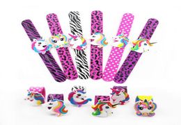 20 Pcs Whole Colours Printing Children Unicorn Wristband Kids Boys Girls Flexible Wrap Slap Bracelet Animal Enfant Bangle Gift 7960145